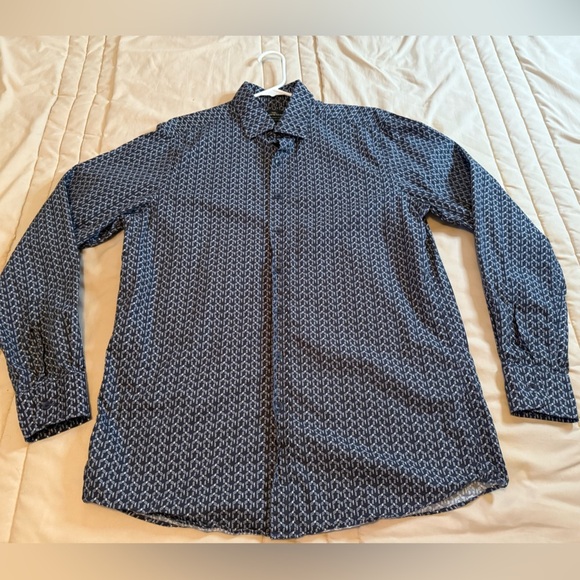 Rodd & Gunn Navy Geometric Button Down Shirt - Picture 5 of 7
